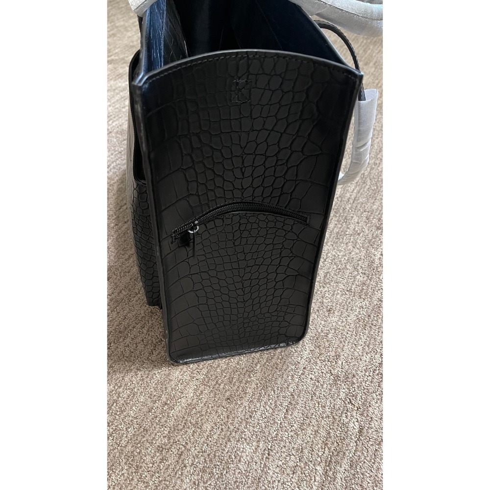 BEIS Large Work Tote in Black Croc NEW with tags - Picture 6 of 15